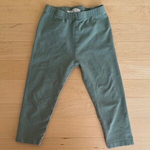 Kendi Organic Cotton 18-24 month toddler Green Leggings